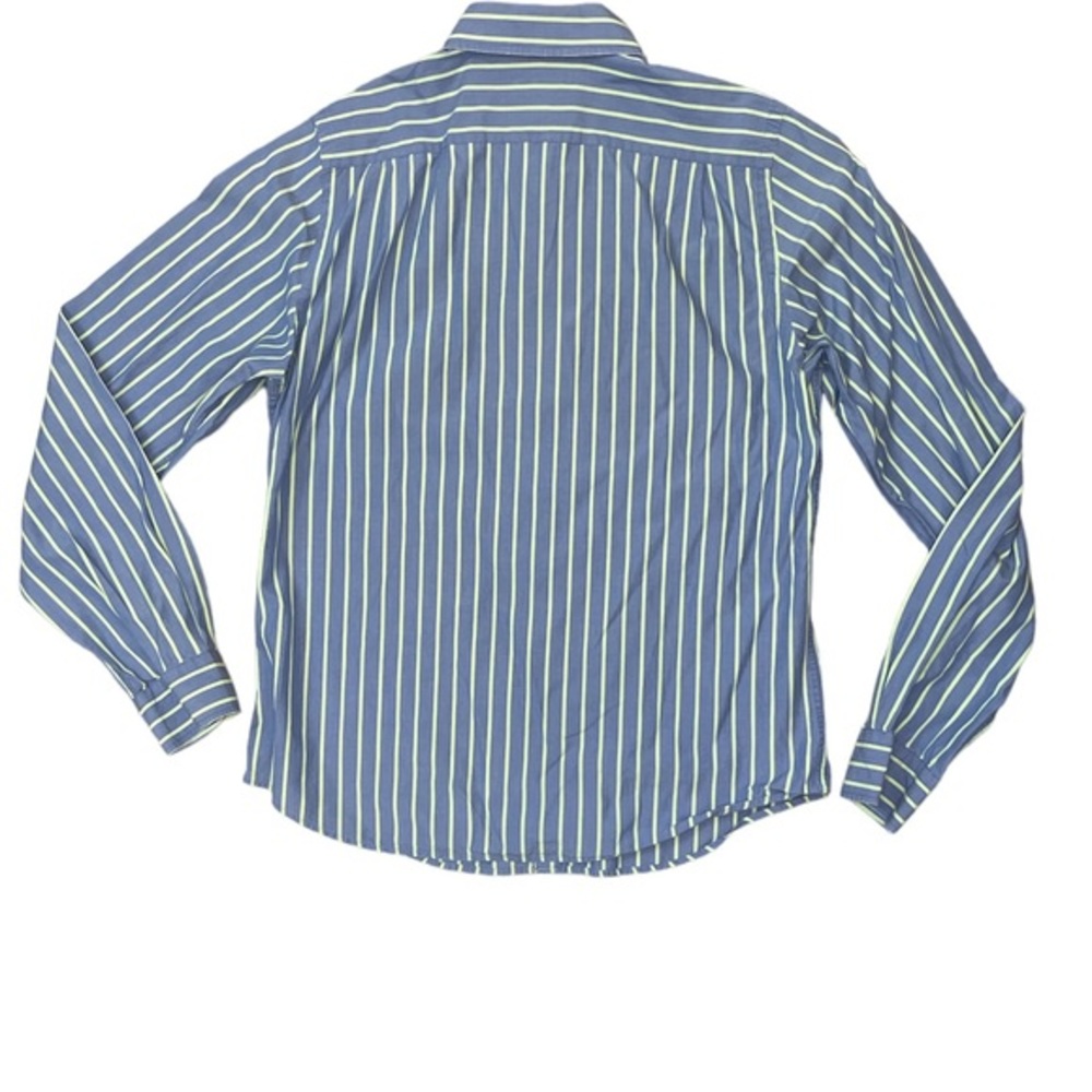 Abercrombie & Fitch Blue &‎ Green Striped Button Down Shirt Muscle Men's Size XL - Picture 4 of 5